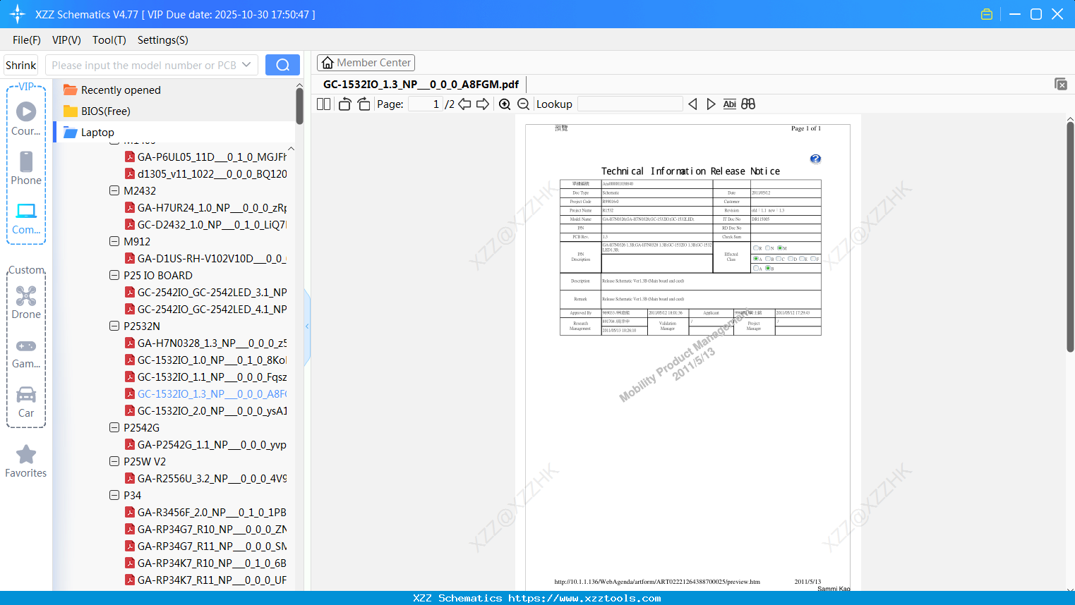 Laptop Gigabyte GC-1532IO_1.3_NP_0_0_0_A8FGM